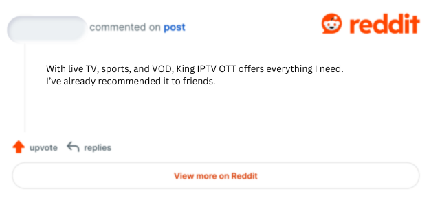 king iptv reddit review